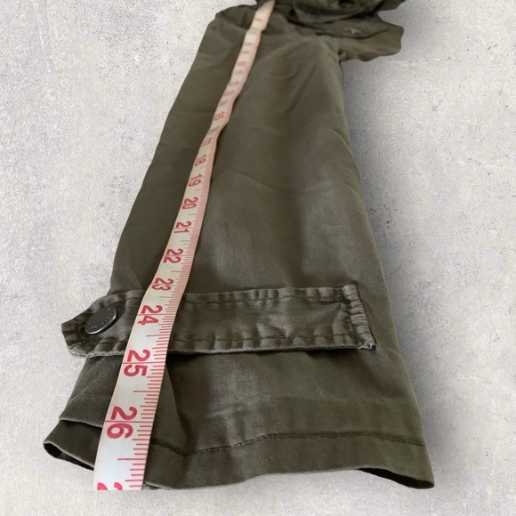 Women's Cargo Pocket Utility Jacket Hooded Green XSMALL - Picture 13 of 16